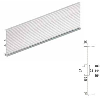 Zócalo de Aluminio Rayado