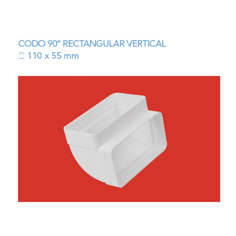 Codo 90º Rectangular V 110x55