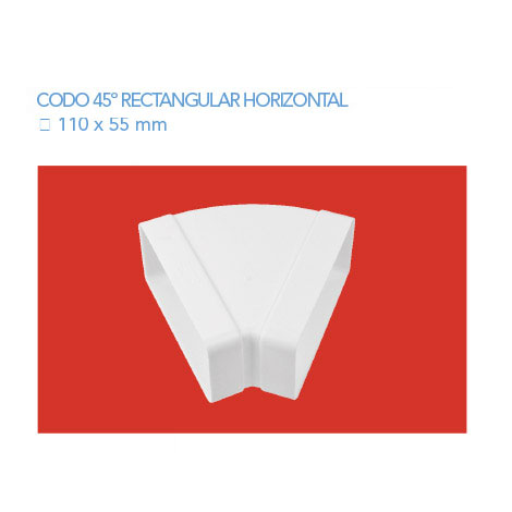 Codo 45º Rectangular H 110x55