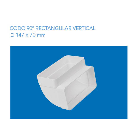 Codo 90º Rectangular V 147x70