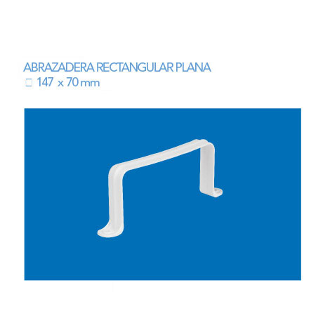 Abrazadera Rectangular Plana 147x70