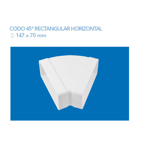 Codo 45º Rectangular H 147x70