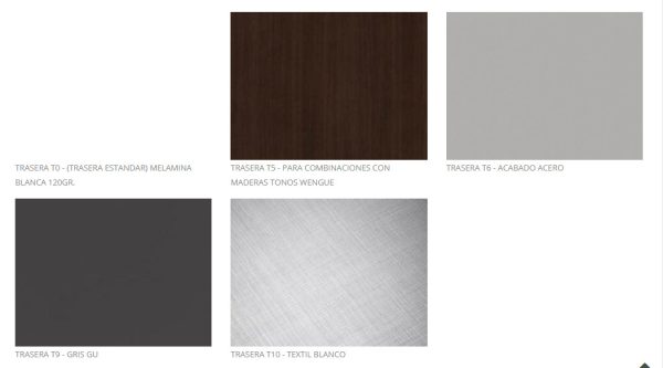 Traseras disponibles