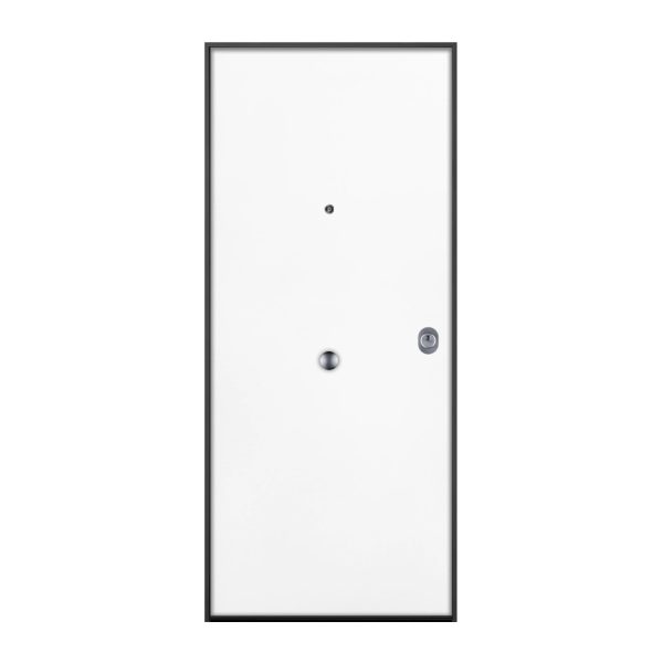 Puerta Acorazada MOD. Exterior Blanco Liso Interior Melamina (Sapelly/ Roble/ Nogal/ Blanco)