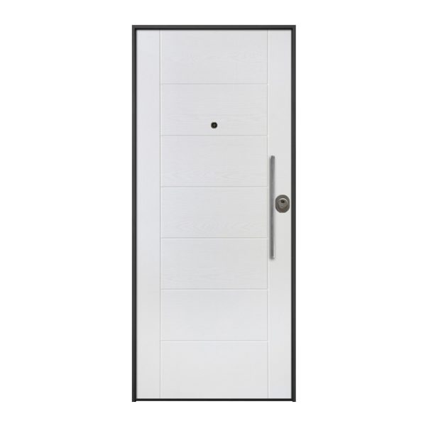 Puerta Acorazada MOD. Exterior Helios Blanco Interior Melamina