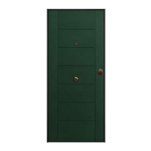 Puerta Acorazada MOD. Exterior Helios Verde Interior Melamina