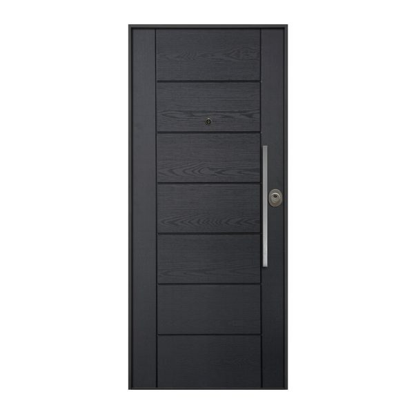 Puerta Acorazada MOD. Exterior Helios Gris Interior Melamina