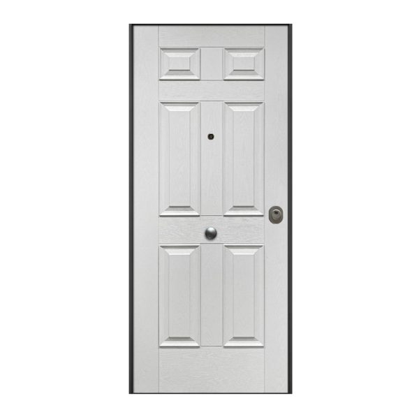 Puerta Acorazada MOD. Exterior Urano Blanco Interior Melamina