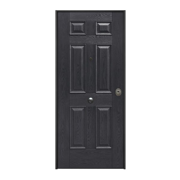 Puerta Acorazada MOD. Exterior Urano Gris Interior Melamina