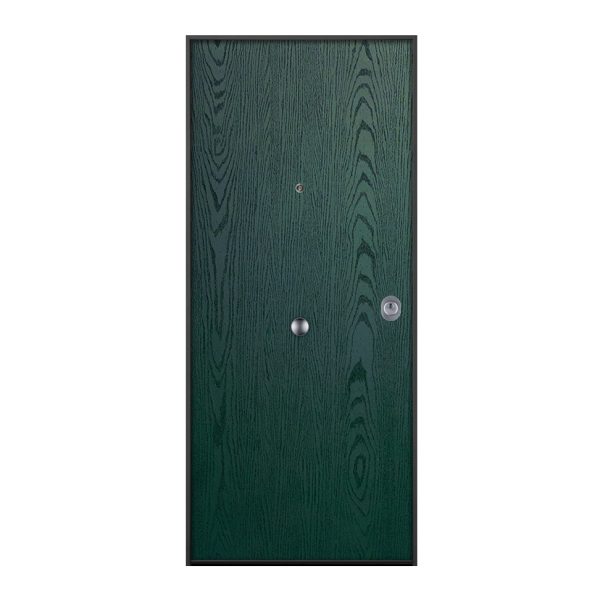 Puerta Acorazada MOD. Exterior Athena Verde Interior Melamina