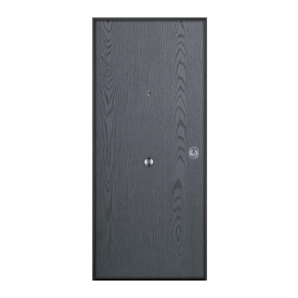 Puerta Acorazada MOD. Exterior Athena Gris Interior Melamina