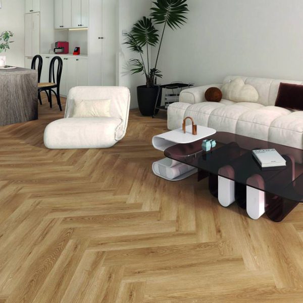 Vinilo SPC Cristina Herringbone Beige - Imagen 2