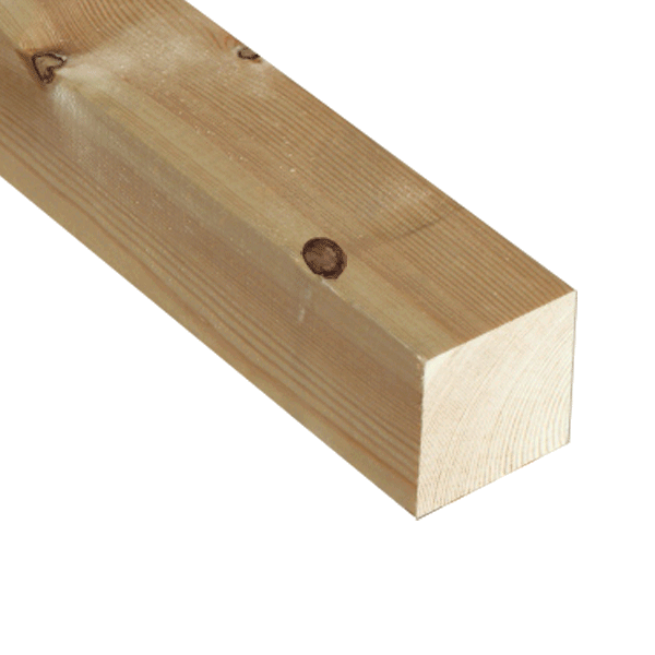 Listón de pino recto 60x60x2700 mm