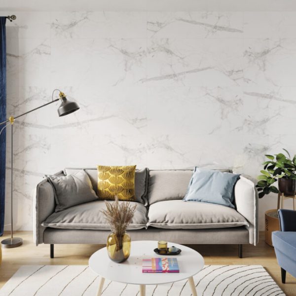 SPC Wall Calacatta Snow Textura Mate 30x60/60x120 (FP-HEM-RV)